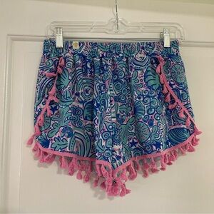 Simply Southern Shell Blue & Pink Shorts - Size S/M